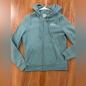 PINK Victoria's Secret Teal Zip-Up Hoodie